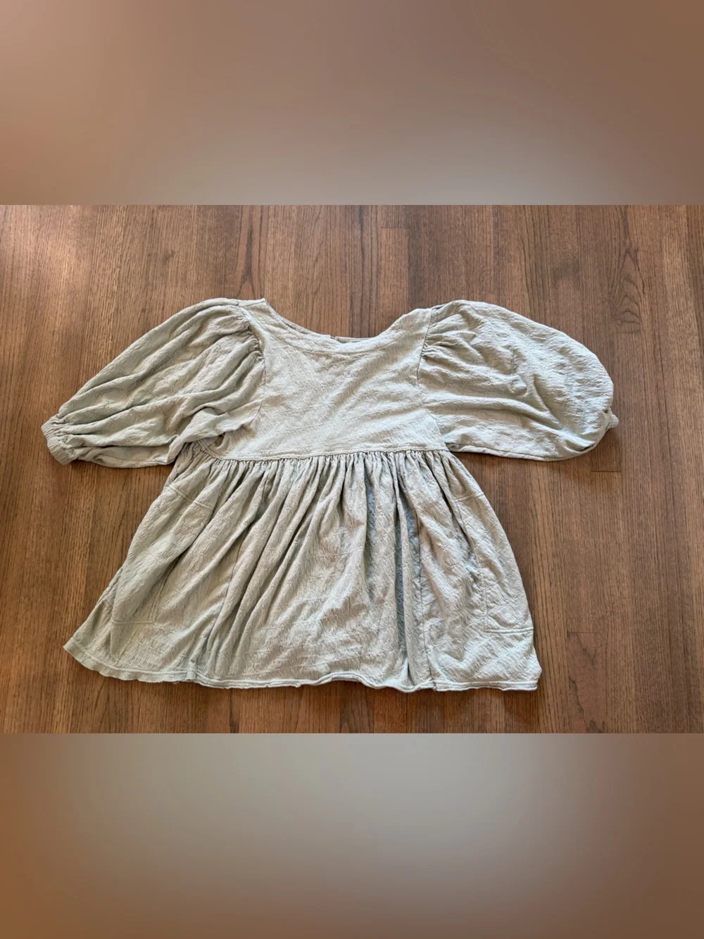 Free People Beach Light Sage Babydoll Midi Dress-Size Small